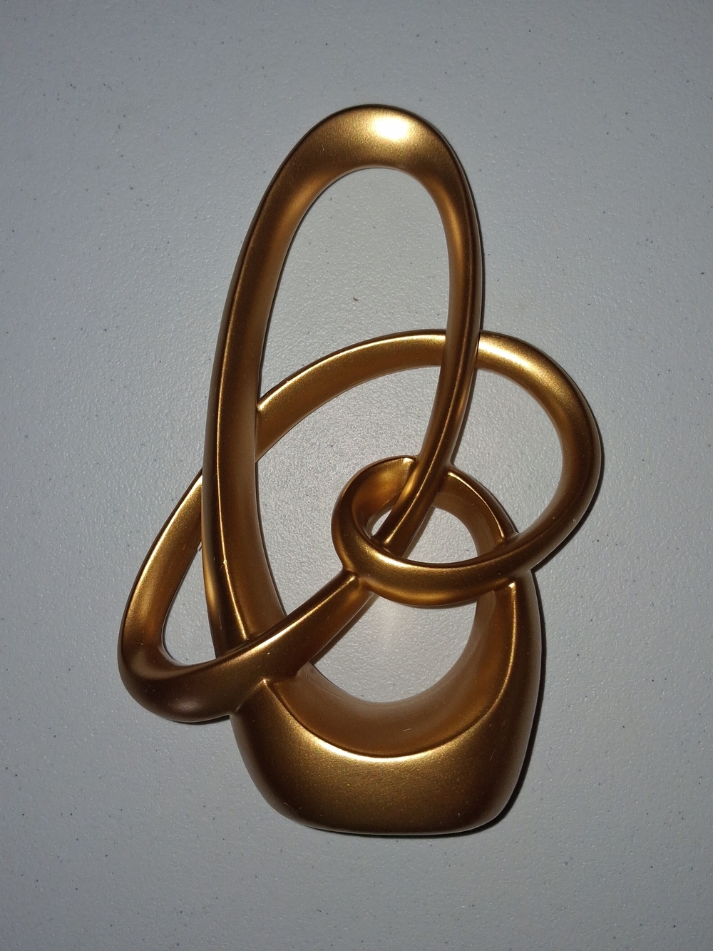 Gold Abstract Loop Sculpture - Resin
